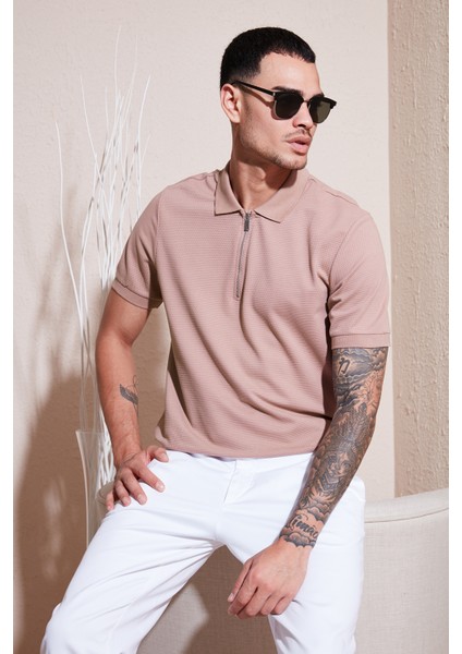 Pamuklu Regular Fit Fermuarlı Polo Yaka T Shirt Erkek Polo Yaka T Shirt 5902915 fiyatları
