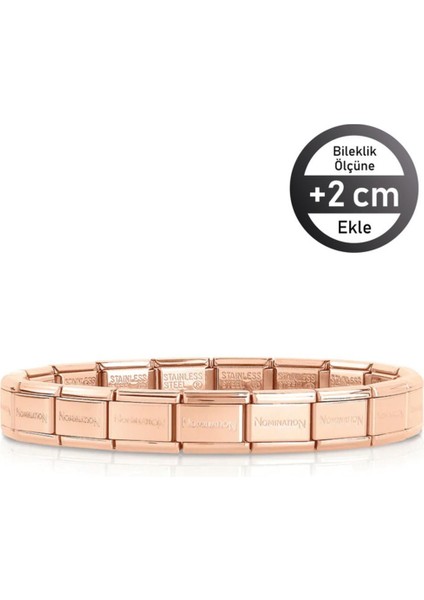 Tekno Trust Pembe Italy Composable Rose Paslanmaz Çelik Bileklik Paslanmaz Çelik