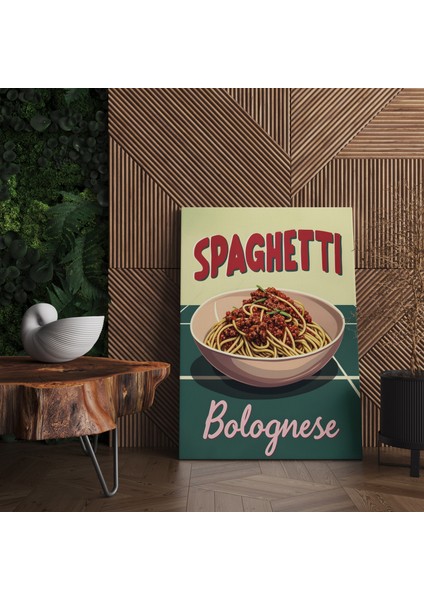 Spagetti Pop Art Kanvas Tablo - Cafe Dekor - Salon ve Mutfak Için Duvar Dekoru