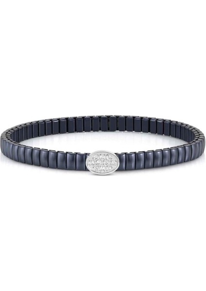 Tekno Trust Zirkon Taş Extension - Bileklik - Oval 1 Yıl Paslanmaz Çelik Mavi