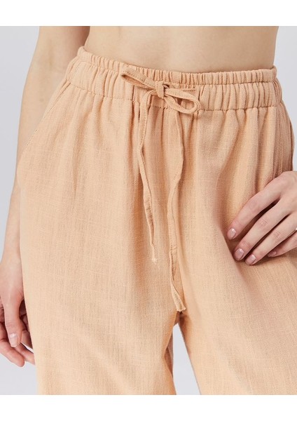 Keten Karışımlı Bol Kesim Pantolon fırsatları