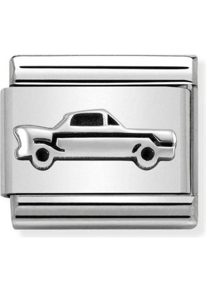 Tekno Trust 18 Ayar Composable Classic Oxıdızed Symbols In St,steel And Sterling Silver (33_VINTAGE Car) 1 Yıl