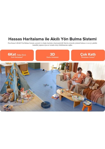 Çift Rulo Fırça Hassas Haritalama Akıllı Yön Bulma 5500PA Robot Süpürge + Yedek Temizlik Seti , Lambader Hediye