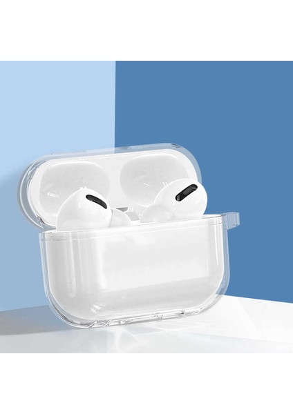 Air Pods Pro 2 Kılıf Şeffaf Kristal Silikon Airbag 14 Kılıf-Renksiz modelleri
