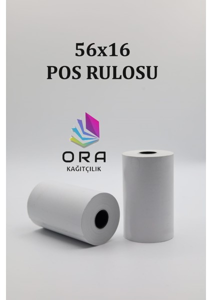 Ora Termal Rulo 56X16 Termal Yazar Kasa Pos Kağıdı 1paket (10ADET)