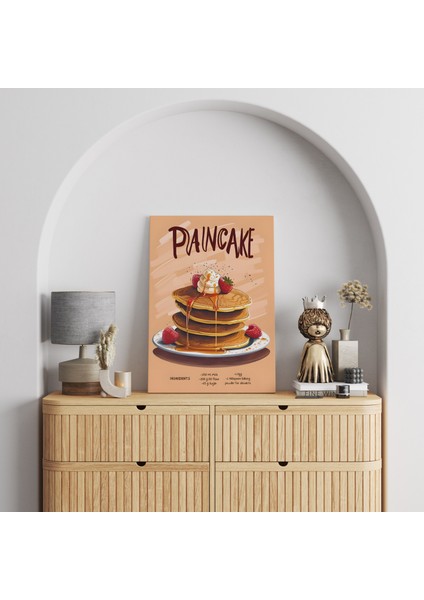 Pancake Pop Art Kanvas Tablo - Cafe Dekor - Salon ve Mutfak Için Duvar Dekoru