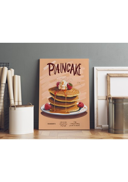 Pancake Pop Art Kanvas Tablo - Cafe Dekor - Salon ve Mutfak Için Duvar Dekoru