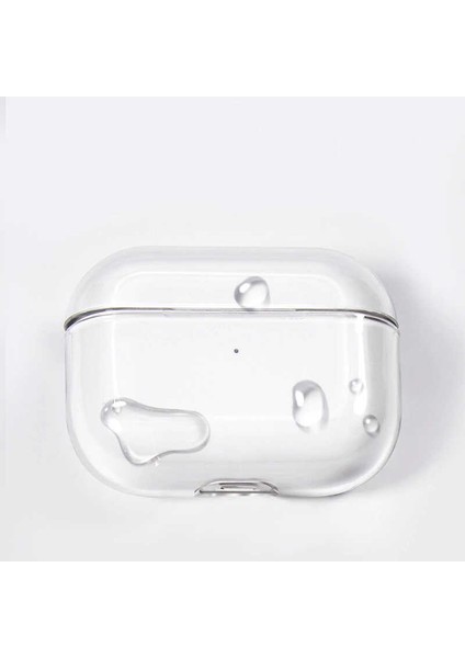 Air Pods Pro Kılıf Şeffaf Sert Kristal Airbag 14 Kılıf-Renksiz