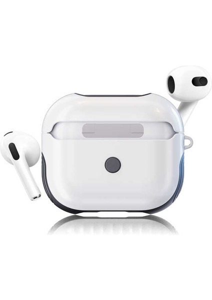Air Pods 3. Nesil Kılıf Shockproof Silikon-Beyaz