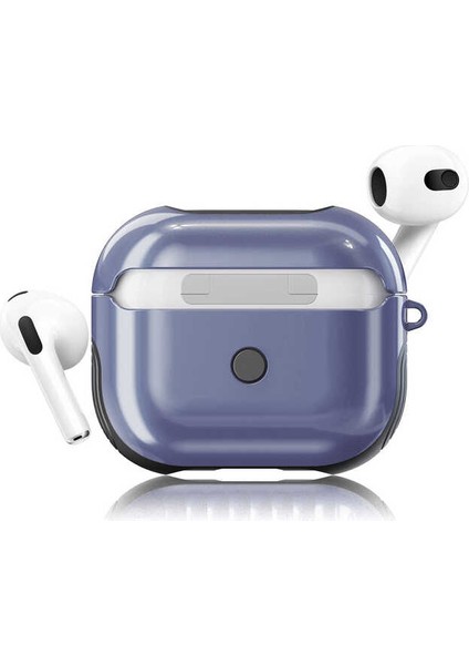 Air Pods 3. Nesil Kılıf Shockproof Silikon-Mavi