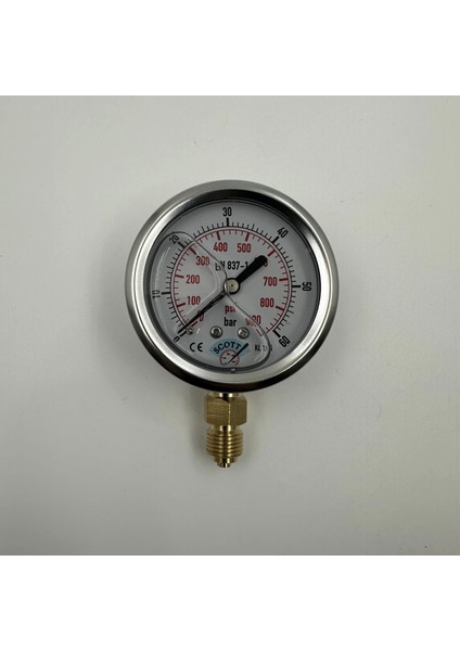 Ø 63 - 0 - 60 Bar 1/4 Alttan Çıkışlı Gliserinli Manometre fırsatları