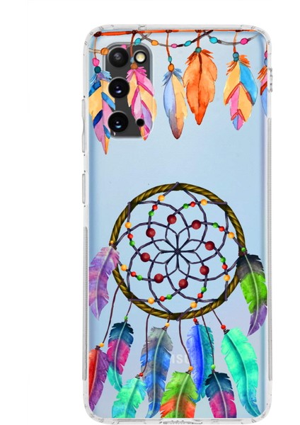 Samsung Galaxy S20 ile Uyumlu 1mm Slim Fit Nazar Boncuğu 6 Baskılı Şeffaf Silikon Kılıf
