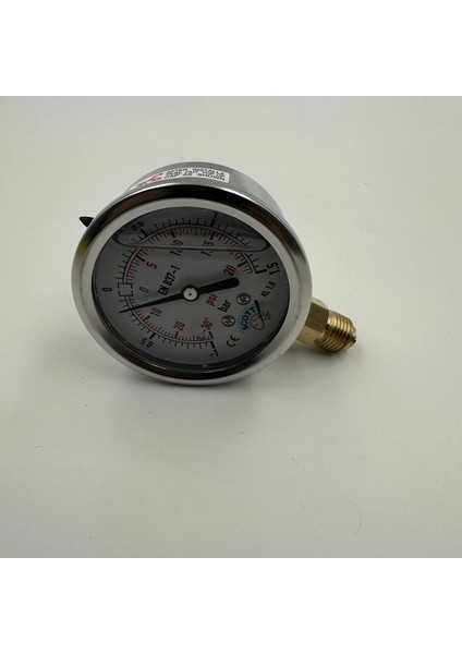 Ø 63 - 1 + 1.5 Bar 1/4 Alttan Çıkışlı Gliserinli Manometre modelleri