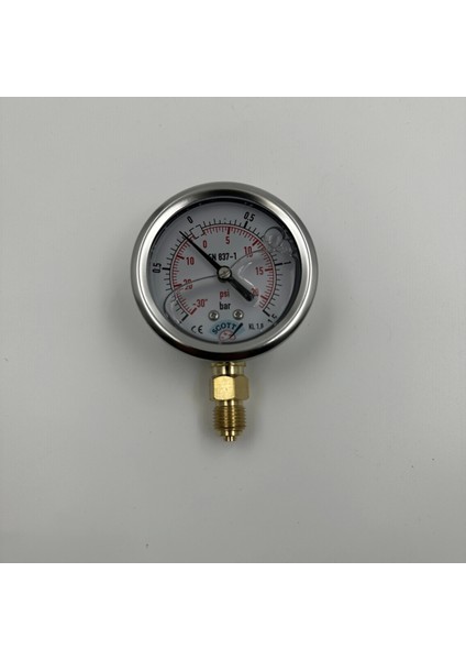 Ø 63 - 1 + 1.5 Bar 1/4 Alttan Çıkışlı Gliserinli Manometre fırsatları