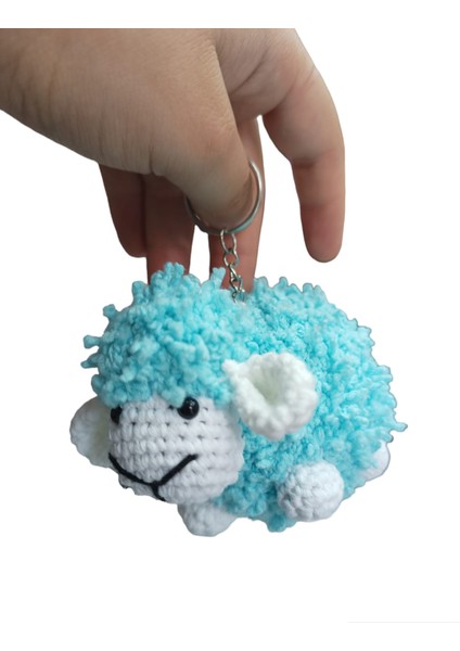 Koyunlu Amigurumi Anahtarlık Tüm Yaş Grupları Için Elde Yıkanabilir