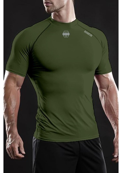 Erkek Premium Nefes Alabilen Hızlı Kuruma Koşu Fitness Reflektör Armalı Spor T-Shirt fiyatları