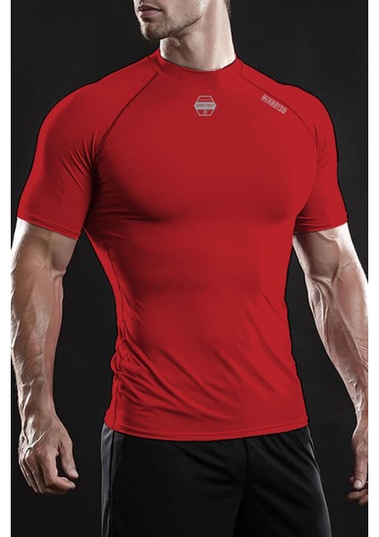 Erkek Premium Nefes Alabilen Hızlı Kuruma Koşu Fitness Reflektör Armalı Spor T-Shirt