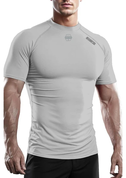 Ghassy Co. Erkek Premium Nefes Alabilen Hızlı Kuruma Koşu Fitness Reflektör Armalı Spor T-Shirt