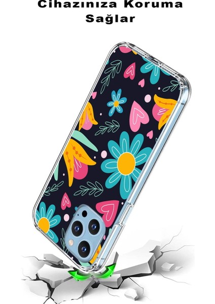 Huawei P10 Lite ile Uyumlu 1mm Slim Fit Retro Colors 1 Baskılı Şeffaf Silikon Kılıf modelleri