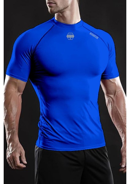 Ghassy Co. Erkek Premium Nefes Alabilen Hızlı Kuruma Koşu Fitness Reflektör Armalı Spor T-Shirt