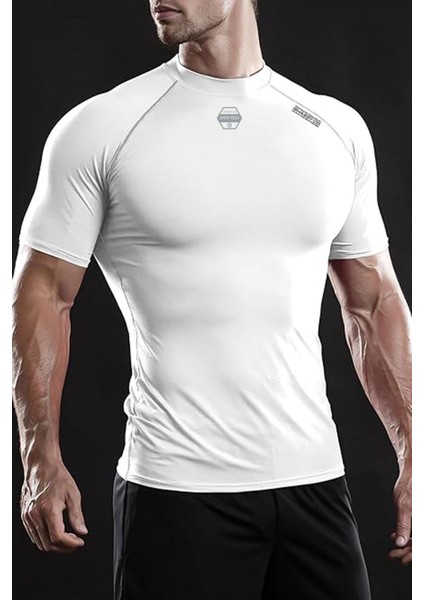 Erkek Premium Nefes Alabilen Hızlı Kuruma Koşu Fitness Reflektör Armalı Spor T-Shirt fiyatları