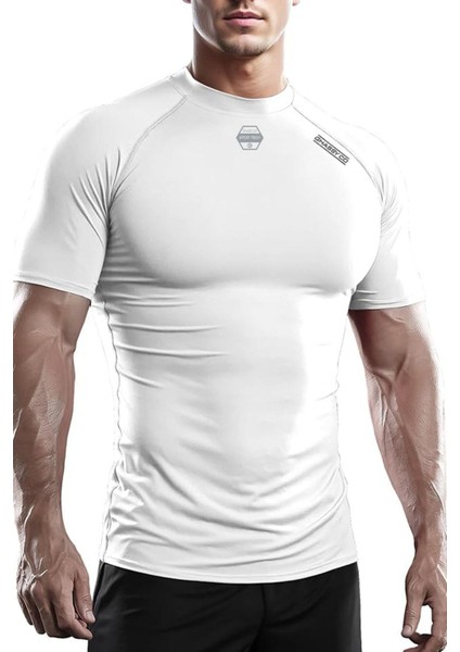 Erkek Premium Nefes Alabilen Hızlı Kuruma Koşu Fitness Reflektör Armalı Spor T-Shirt