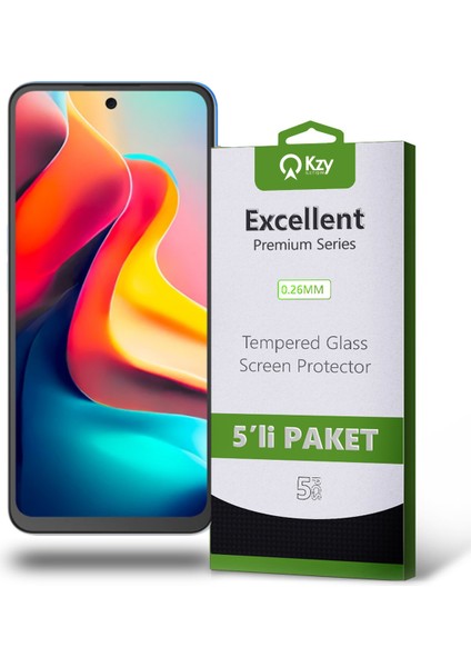 Casper Via M40 ile Uyumlu Temperli Ekran Koruyucu Kırılmaz Cam Ekonomik 5'li Paket