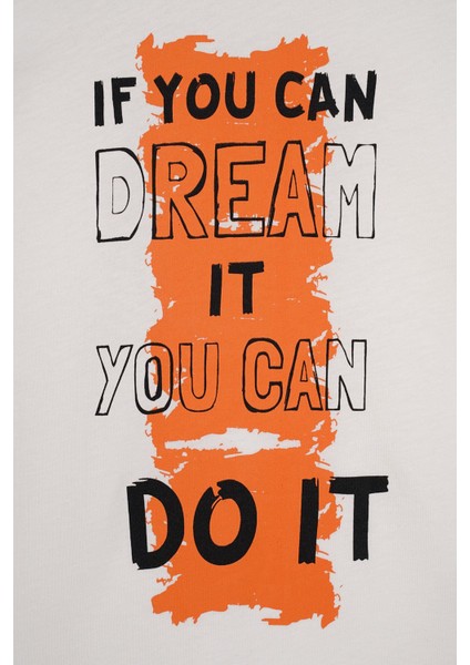 Baskılı Kapüşonlu Sıfır Kol Ekru Renk Erkek Çocuk Tshirt modelleri