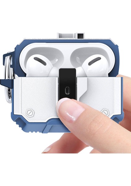 Air Pods Pro 2 Airbag 35 Darbelere Karşı Dayanıklı Düğmeli Kılıf-Yeşil