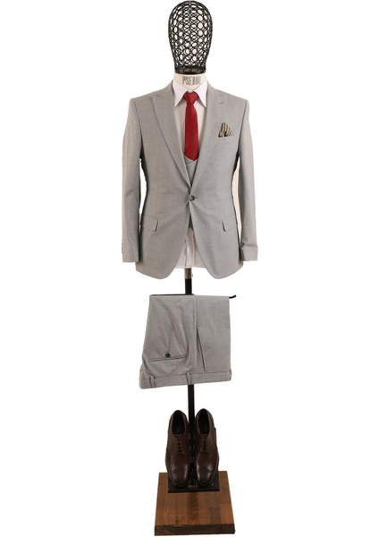 Yelekli Takım Elbise Slim Fit