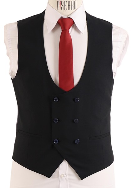 Yelekli Takım Elbise Slim Fit