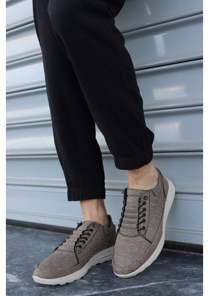 Nevada Erkek Bej Garantili Rahat Esnek Hafif Taban Günlük Keten Sneaker Ayakkabı NEVADA-5294