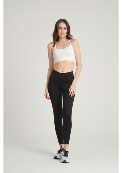 Çapraz Ayarlanabilir Askılı Beyaz Crop Top Xs