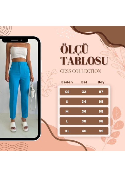 Kadın Beli Lastikli Dar Paça Toparlayıcı Likralı Pantolon