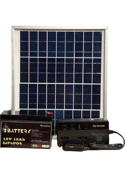 Deprem Kiti - Ibattery 12V 12Ah Lifepo4 Akülü