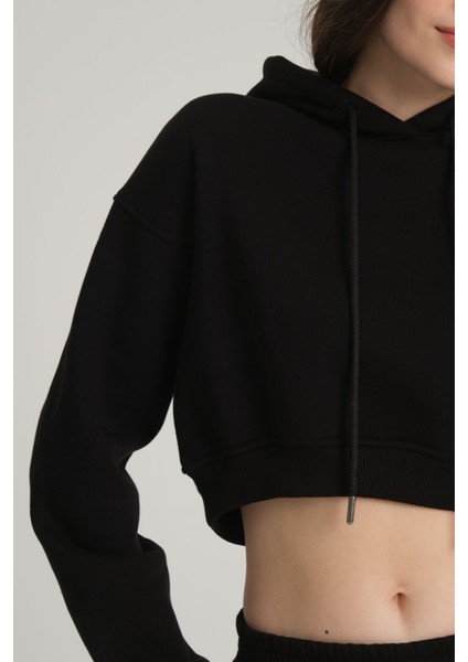 Şardonlu Siyah Hoodie M