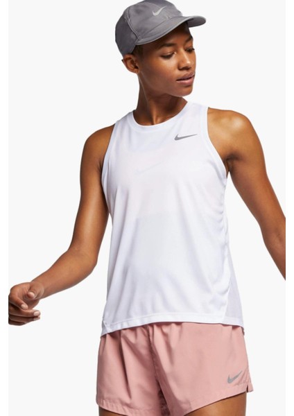 Dri-Fit Miler Running Beyaz Kadın Spor Atlet