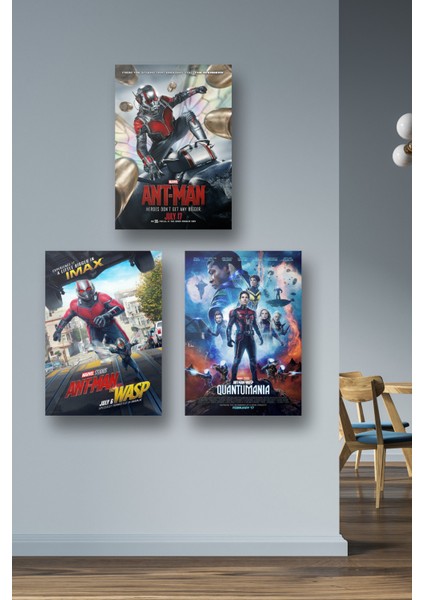 3lü Set Ant-man Posterleri & Setli Ant Man Afişleri Posterleri & Marvel Posterleri Mlknkm1