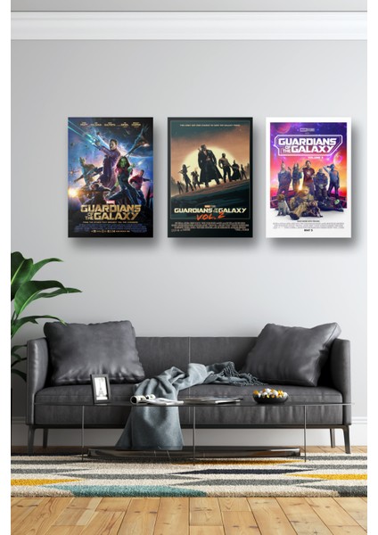 3lü Set Galaksinin Koruyucuları Posterleri & Guardians Of The Galaxy Posterleri Mlknkm1