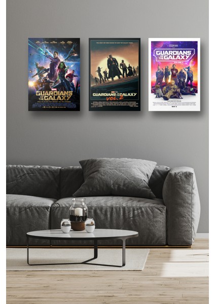 3lü Set Galaksinin Koruyucuları Posterleri & Guardians Of The Galaxy Posterleri Mlknkm1