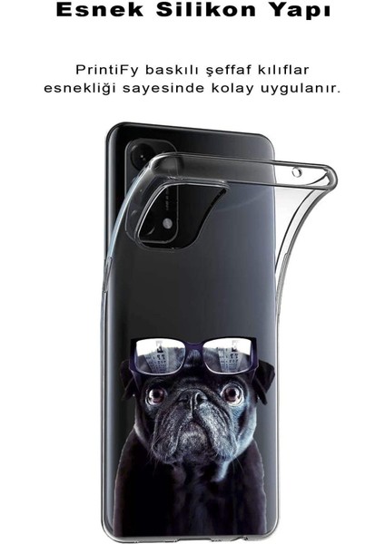 Samsung Galaxy S10 Plus ile Uyumlu 1mm Slim Fit Köpek 1 050A Baskılı Şeffaf Silikon Kılıf