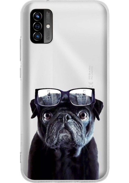 Reeder P13 Blue Max L 2022 ile Uyumlu 1mm Slim Fit Köpek 3 050F Baskılı Şeffaf Silikon Kılıf
