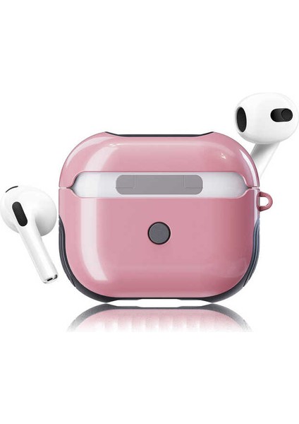 Air Pods 3. Nesil Kılıf Shockproof Silikon-Pembe