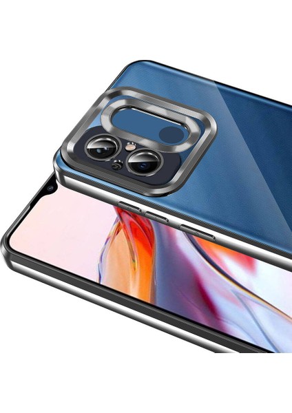 Xiaomi Redmi 12C Uyumlu Zyl Kılıf Kamera Korumalı Logo Gösteren Omega Kapak-Rose Gold