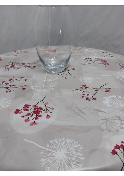 Pvc Silinebilir Muşamba Yuvarlak Masa Örtüsü Çap 140CM