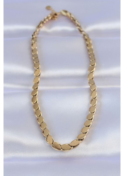 316L Çelik Gold Renk Arpa Model Kolye - EBJ240613W24946 fiyatları