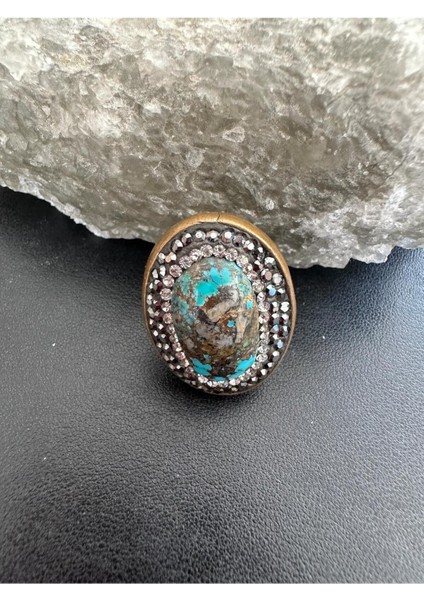 Tekno Trust Markazit Otantik Bakır Görünümlü Markazit ve Zirkon Taşlı Kadın Gümüş Yüzük 925 Ayar 12.49 Gram Güm fırsatları