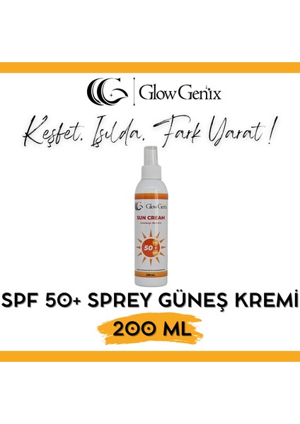 Tüm Cilt Tiplerine Uygun Yüksek Uv Korumalı Leke Önleyici Spf 50 Sprey Güneş Kremi | 200 ml