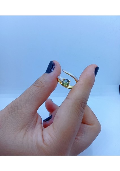 Tekno Trust Yuvarlak Beyaz Mineli Zultanit Taşlı Ayarlamalı Yüzük Mineli Altın fiyatları