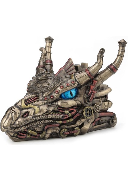 Wıse Veronese Serisi-Wise Karışık-Steampunk Ejderha Kutu-23,3*18,5*15,5 CM– Dekoratif Obje ve Koleksiyonluk Model